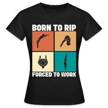 Kunstspringen Turmspringer Sprungbrett - Frauen T-Shirt - Schwarz - Vorne - AI Model Female 172 dark (172cm)