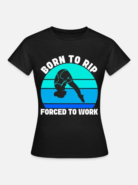 Kunstspringen Turmspringer Sprungbrett - Frauen T-Shirt - Schwarz
