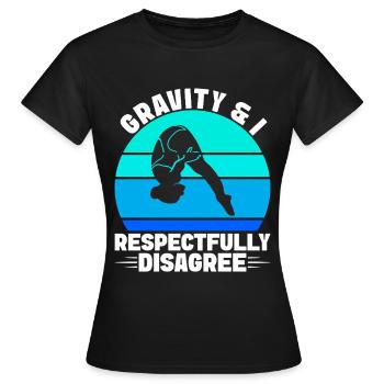 Kunstspringen Turmspringer Sprungbrett - Frauen T-Shirt - Schwarz - Vorne - AI Model Female 172 dark (172cm)