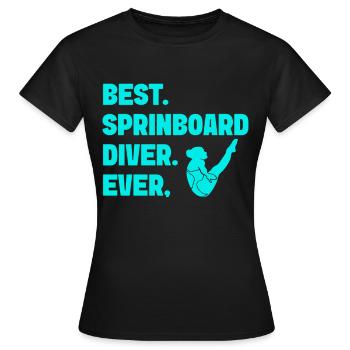 Kunstspringen Turmspringer Sprungbrett - Frauen T-Shirt - Schwarz - Vorne - AI Model Female 172 dark (172cm)