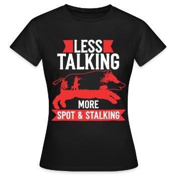 Sanglier Chasse au sanglier Chasseur de sanglier - T-shirt Femme - noir - Devant - AI Model Female 172 dark (172cm)