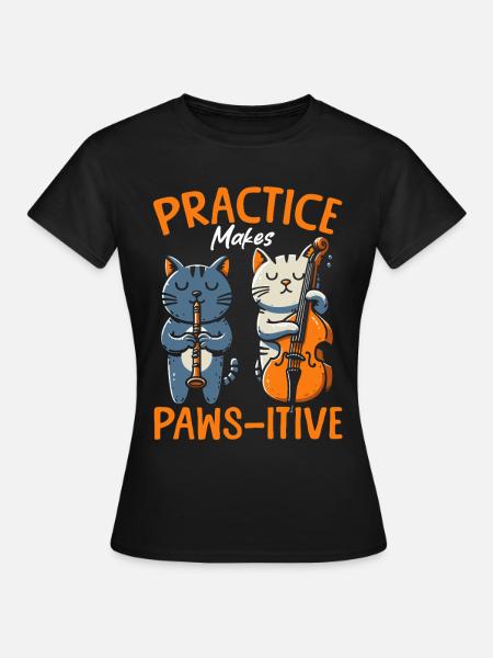 Holzblasinstrumente Sopran-Tiere Bassklarinette - Frauen T-Shirt - Schwarz