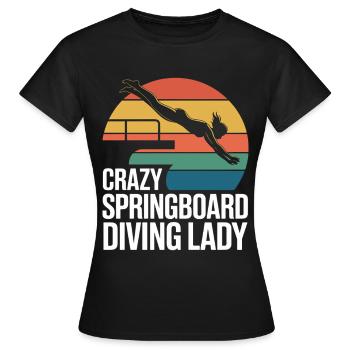 Kunstspringen Turmspringer Sprungbrett - Frauen T-Shirt - Schwarz - Vorne - AI Model Female 172 dark (172cm)