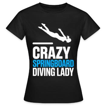 Kunstspringen Turmspringer Sprungbrett - Frauen T-Shirt - Schwarz - Vorne - AI Model Female 172 dark (172cm)