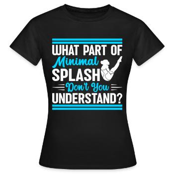 Kunstspringen Turmspringer Sprungbrett - Frauen T-Shirt - Schwarz - Vorne - AI Model Female 172 dark (172cm)
