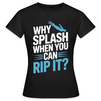Kunstspringen Turmspringer Sprungbrett - Frauen T-Shirt - Schwarz - Vorne - AI Model Female 172 dark (172cm)