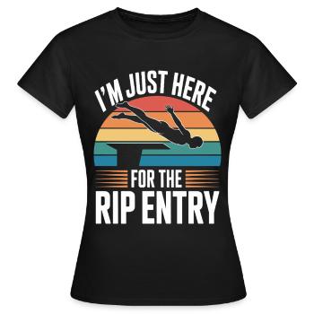 Kunstspringen Turmspringer Sprungbrett - Frauen T-Shirt - Schwarz - Vorne - AI Model Female 172 dark (172cm)