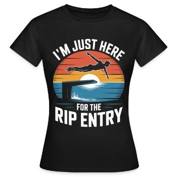 Kunstspringen Turmspringer Sprungbrett - Frauen T-Shirt - Schwarz - Vorne - AI Model Female 172 dark (172cm)