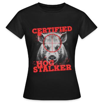 Sanglier Chasse au sanglier Chasseur de sanglier - T-shirt Femme - noir - Devant - AI Model Female 172 dark (172cm)