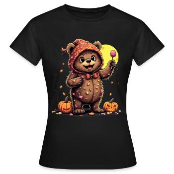 Candy Monster Bär Knurren oween! - Frauen T-Shirt - Schwarz - Vorne - AI Model Female 172 dark (172cm)