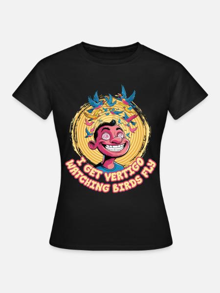 Akrophobie Höhenangst Schwindel - Frauen T-Shirt - Schwarz