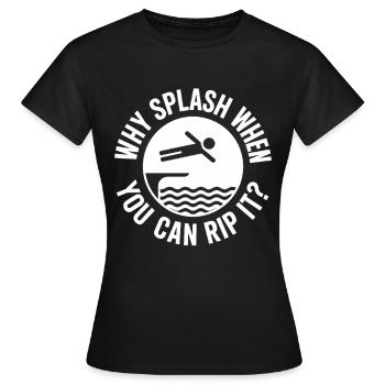 Kunstspringen Turmspringer Sprungbrett - Frauen T-Shirt - Schwarz - Vorne - AI Model Female 172 dark (172cm)