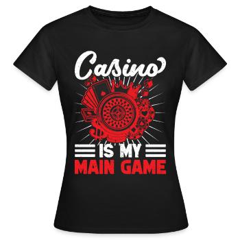 Fan de jeux d’argent est mon jeu Casino - T-shirt Femme - noir - Devant - AI Model Female 172 dark (172cm)