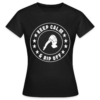 Kunstspringen Turmspringer Sprungbrett - Frauen T-Shirt - Schwarz - Vorne - AI Model Female 172 dark (172cm)