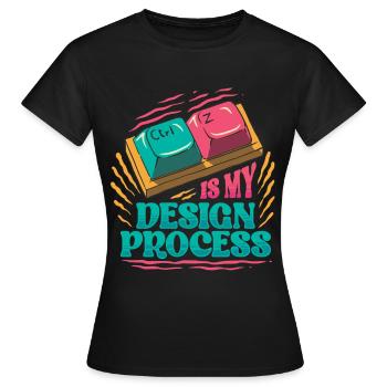 Graphiste, Design de communication, Design de médias - T-shirt Femme - noir - Devant - AI Model Female 172 dark (172cm)