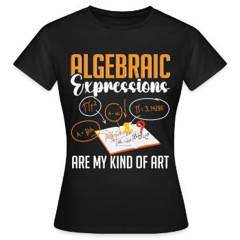 Mathématiques Mathématiques Professeur de mathématiques Professeur de mathématiques - T-shirt Femme - noir - Devant - AI Model Female 172 dark (172cm)
