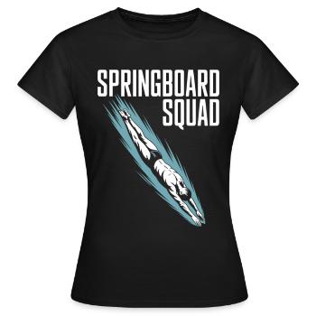 Kunstspringen Turmspringer Sprungbrett - Frauen T-Shirt - Schwarz - Vorne - AI Model Female 172 dark (172cm)