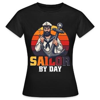 Matelot de pont Matelot de pont Matelot de pont Marin - T-shirt Femme - noir - Devant - AI Model Female 172 dark (172cm)