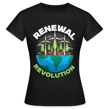 Environmentalist Renewable Energy - Women's T-Shirt - black - Front - AI Model Female 172 dark (172cm)