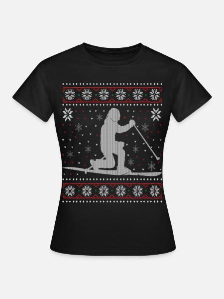 Telemark - Ugly Christmas - Dame-T-shirt - sort