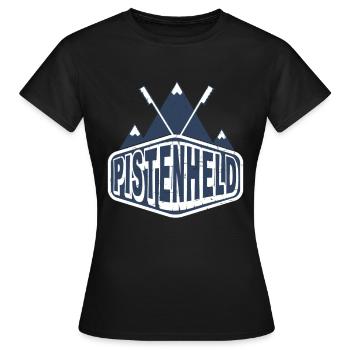 Sports d’hiver skis de pente héros cadeau ski - T-shirt Femme - noir - Devant - AI Model Female 172 dark (172cm)