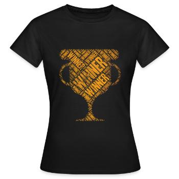 Pokal - Frauen T-Shirt - Schwarz - Vorne - AI Model Female 172 dark (172cm)
