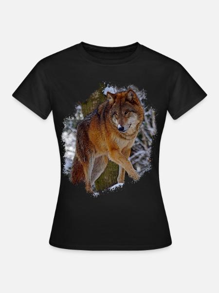 Wolf - Frauen T-Shirt - Schwarz