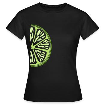Cadeau d'été citron citron vert - T-shirt Femme - noir - Devant - AI Model Female 172 dark (172cm)