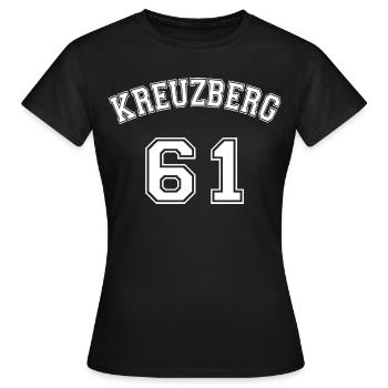 Kreuzberg 61 Berliner Bezirk Nostalgie Design - Frauen T-Shirt - Schwarz - Vorne - AI Model Female 172 dark (172cm)