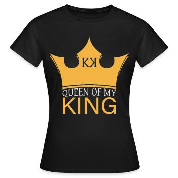 Queen of my King - Women's T-Shirt - black - Front - AI Model Female 172 dark (172cm)