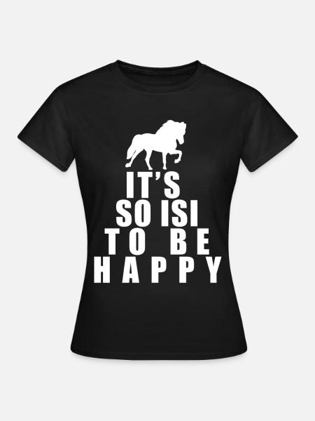 Islandia caballo islandés Isi diciendo - Dame-T-shirt - sort