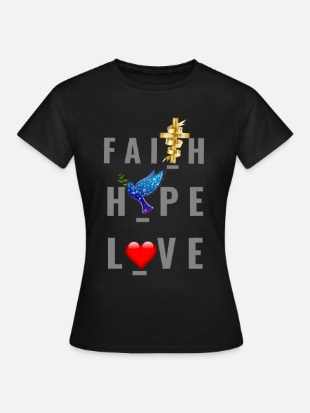 Jesus Jesus Jesus Christian Christian Christian - Women's T-Shirt - black