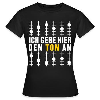 Technicien du son technique de son drôle de phrase - T-shirt Femme - noir - Devant - AI Model Female 172 dark (172cm)