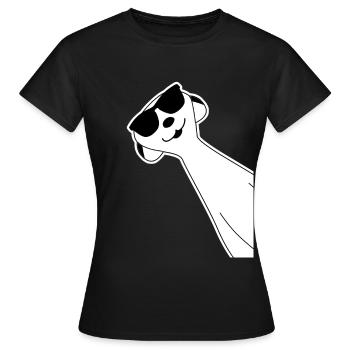 Suricate drôle avec des lunettes de soleil - T-shirt Femme - noir - Devant - AI Model Female 172 dark (172cm)