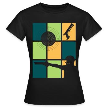 Shooting club & sport shooters vintage - Women's T-Shirt - black - Front - AI Model Female 172 dark (172cm)