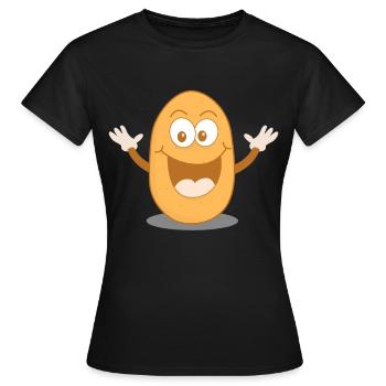 Potato - Happy Potato - Women's T-Shirt - black - Front - AI Model Female 172 dark (172cm)