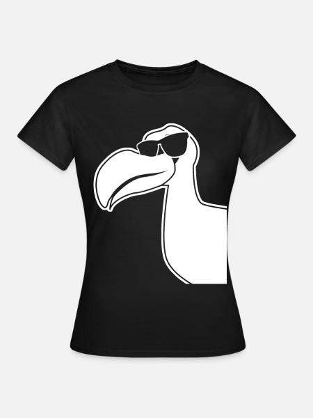 Dodos - Dodo mit Sonnenbrille - Frauen T-Shirt - Schwarz