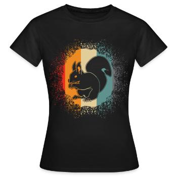 Squirrel Squirrel - Retro squirrel - Women's T-Shirt - black - Front - AI Model Female 172 dark (172cm)