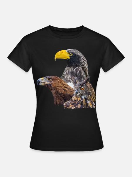 Greifvögel - Frauen T-Shirt - Schwarz