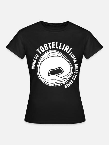 Tortellini Nudeln Pasta - Frauen T-Shirt - Schwarz
