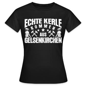 Gelsenkirchen Gelsenkirchener - Frauen T-Shirt - Schwarz - Vorne - AI Model Female 172 dark (172cm)