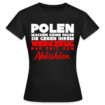 Polnisch Polska Polen Pole Arbeit - Frauen T-Shirt - Schwarz - Vorne - AI Model Female 172 dark (172cm)