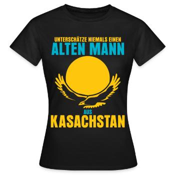 Kasachstan - Frauen T-Shirt - Schwarz - Vorne - AI Model Female 172 dark (172cm)