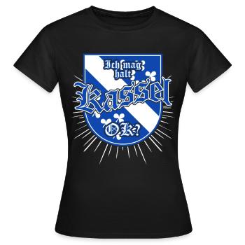 J’aime Kassel - T-shirt Femme - noir - Devant - AI Model Female 172 dark (172cm)