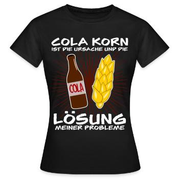 Cola Korn - Frauen T-Shirt - Schwarz - Vorne - AI Model Female 172 dark (172cm)