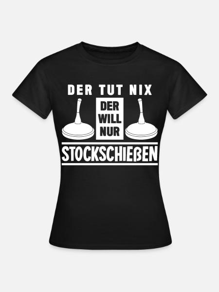 Eisstock Stockschießen Winter Stocksport - Frauen T-Shirt - Schwarz