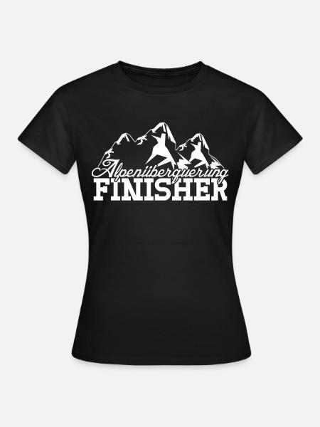 Alpenüberquerung E5 Finisher Alpen - Frauen T-Shirt - Schwarz