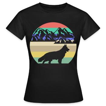 Chiens de berger Berges Bergers Blancs - T-shirt Femme - noir - Devant - AI Model Female 172 dark (172cm)