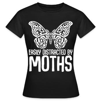 Motten Meme Motte - T-shirt Femme - noir - Devant - AI Model Female 172 dark (172cm)