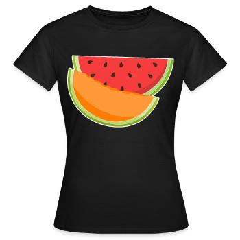Watermelon Melon Watermelon - Women's T-Shirt - black - Front - AI Model Female 172 dark (172cm)